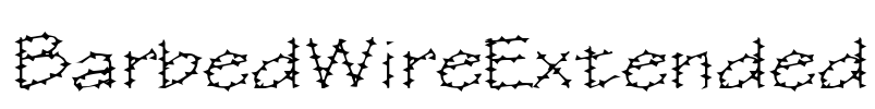 BarbedWireExtended Font Image
