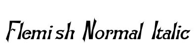 Flemish-Normal-Italic Font Image