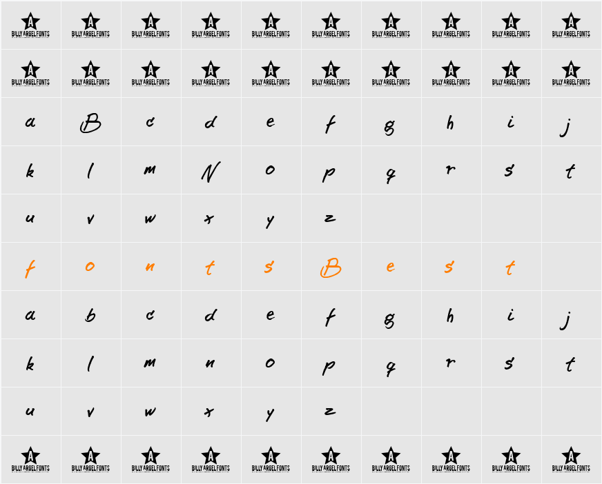 BEER NOTE  Character Map
