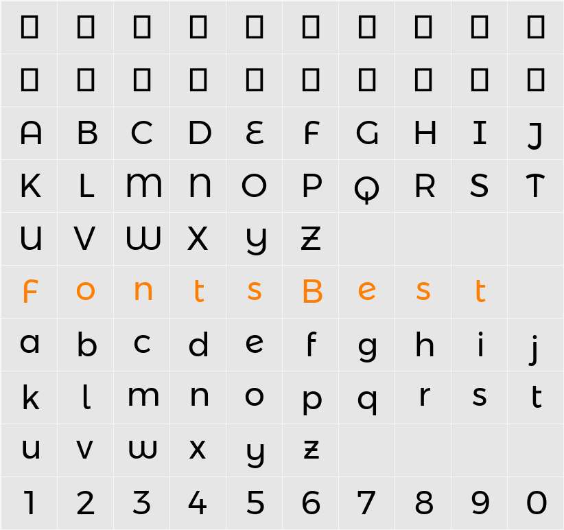 Montserrat Alternates Character Map