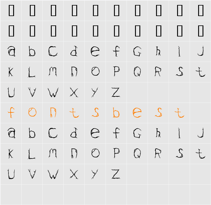 JI-Lopped Character Map
