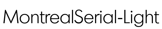 MontrealSerial-Light Font Image