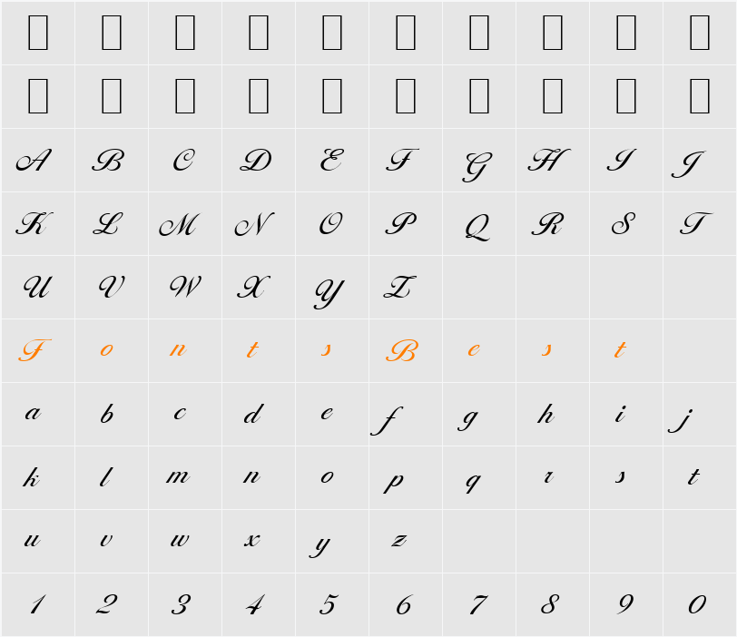 Ballantines-Serial Character Map
