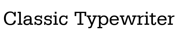 Classic Typewriter Font Image
