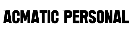 Acmatic Personal Font Image