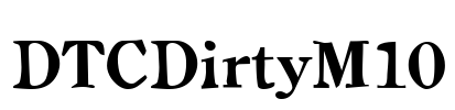 DTCDirtyM10 Font Image