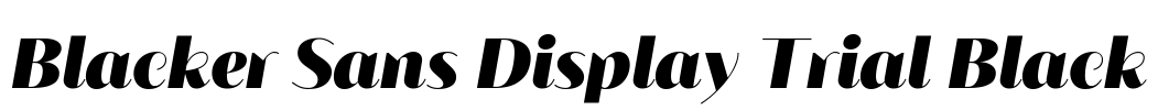 Blacker Sans Display Trial Black Font Image