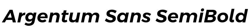 Argentum Sans SemiBold Font Image