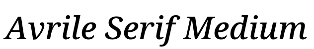 Avrile Serif Medium Font Image