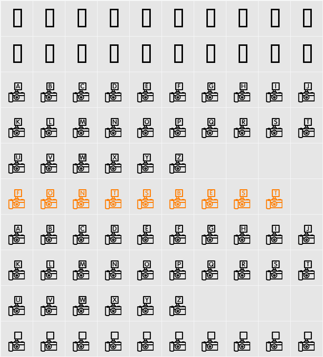 JI-Fasten Character Map