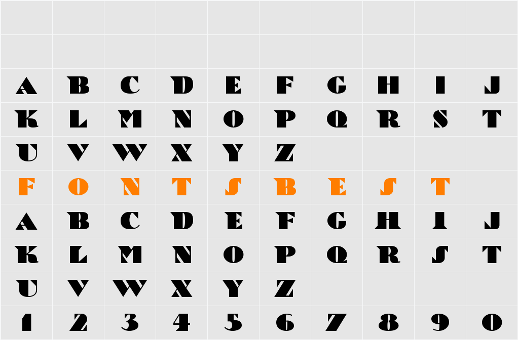 Bric-a-Braque NF Character Map