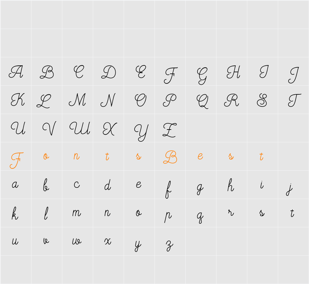 Mooglonk Character Map