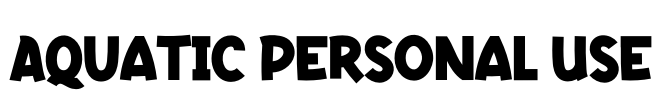 Aquatic Personal Use Font Image