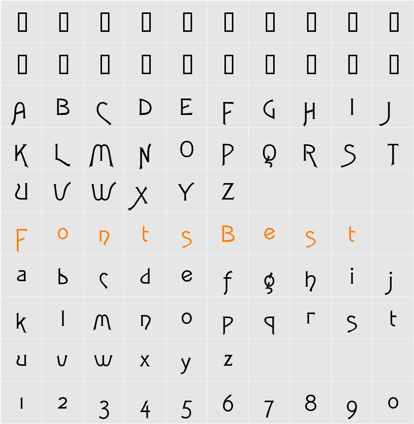 JI-Paltry Character Map