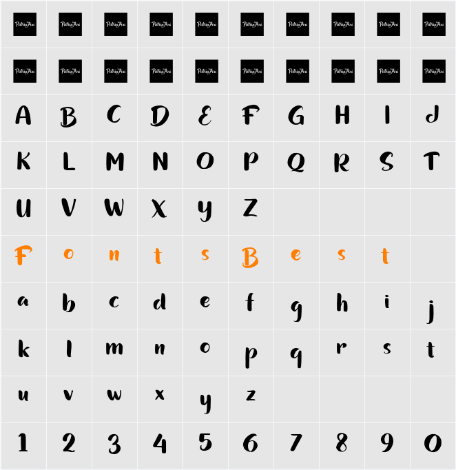 Bundhers Character Map