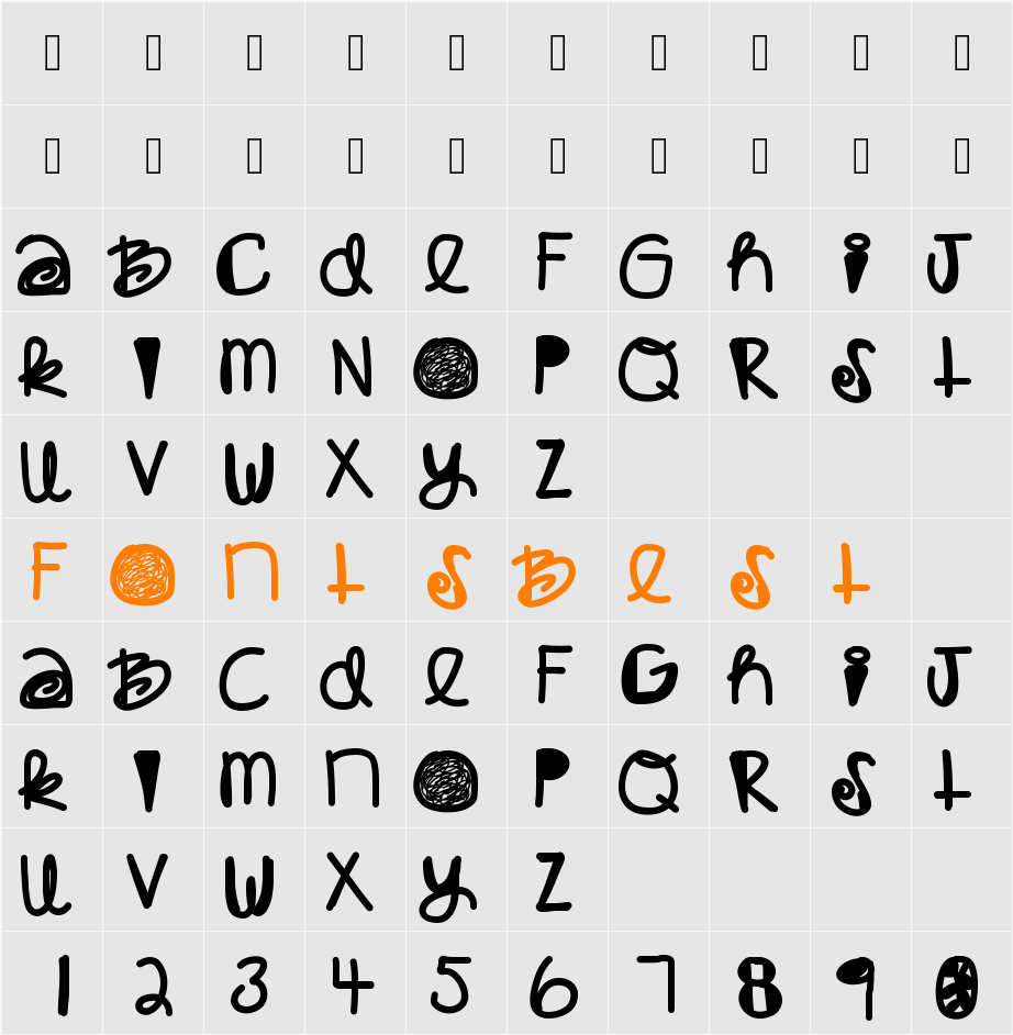 Babaganoosh Character Map