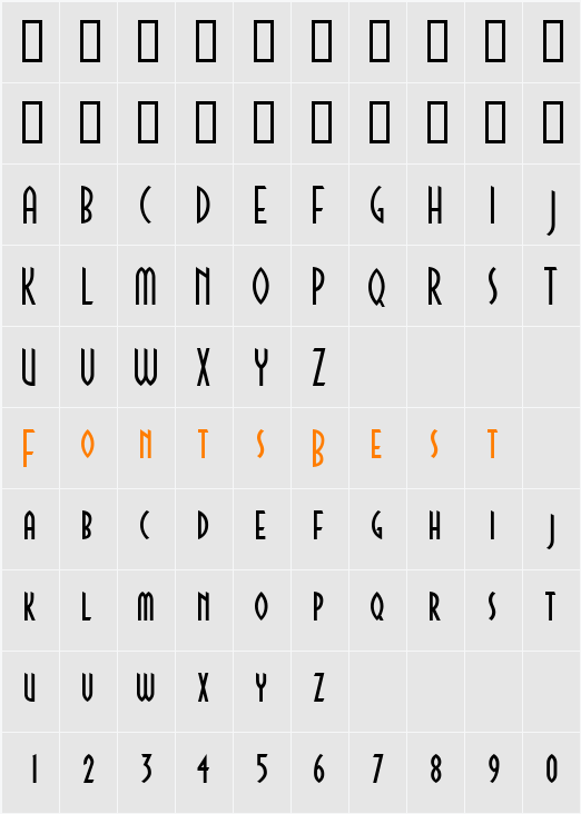 CinemaDemiBold Character Map