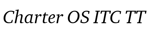 Charter OS ITC TT Font Image