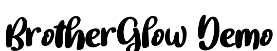 BrotherGlow Demo Font Image