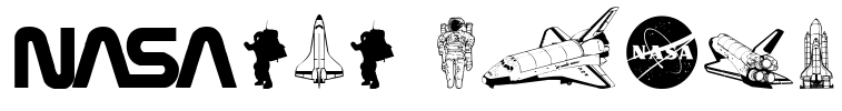 NASA Dings Font Image
