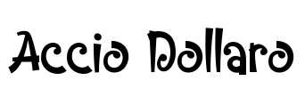 Accio Dollaro Font Image