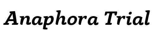 Anaphora Trial Font Image