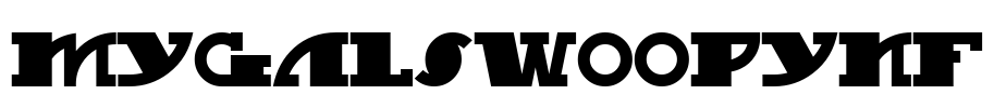 MyGalSwoopyNF Font Image