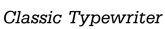 Classic Typewriter Font Image