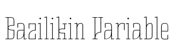 Bazilikin Variable Font Image