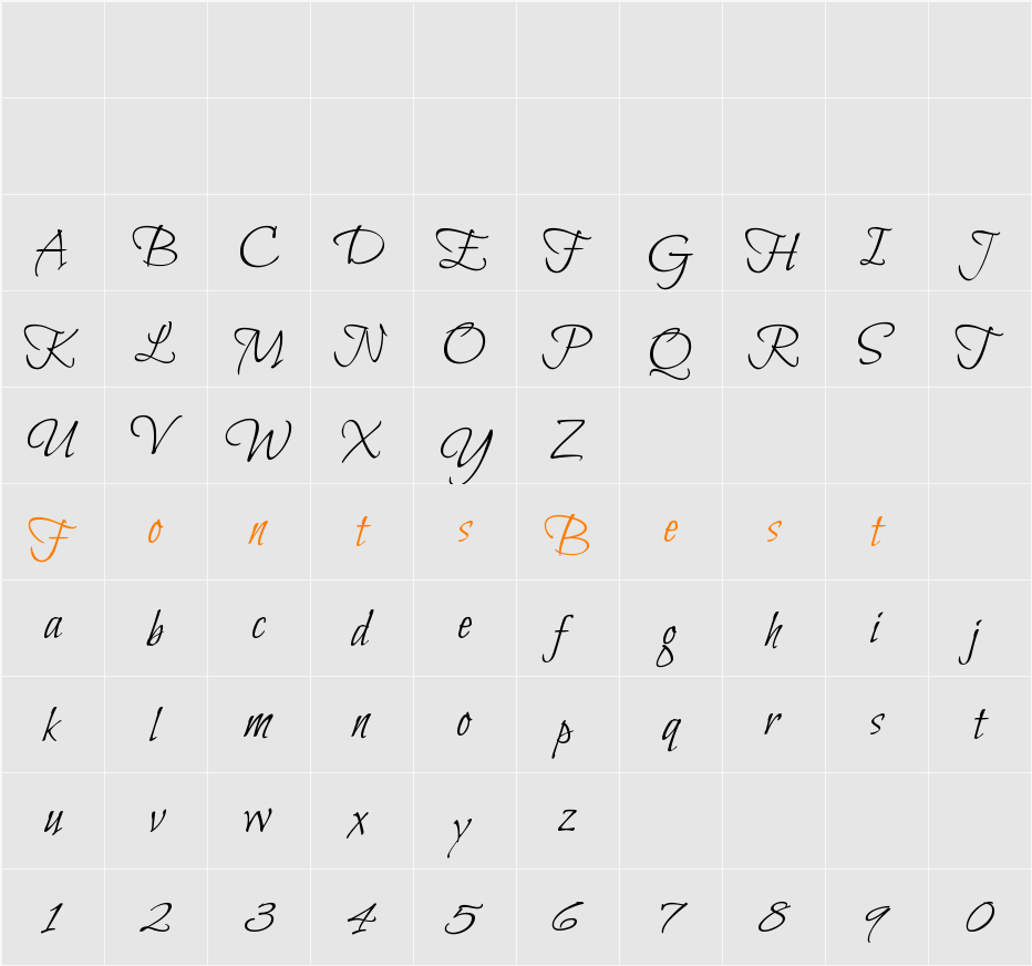 Bilbo Swash Caps Character Map