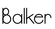 Balker Font Image