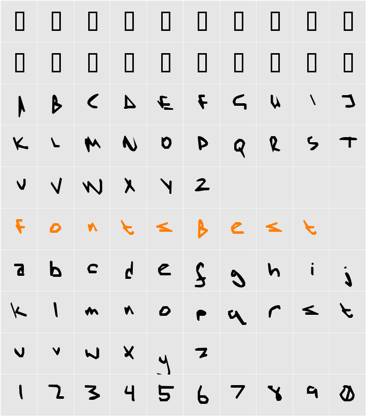 MousePut Character Map