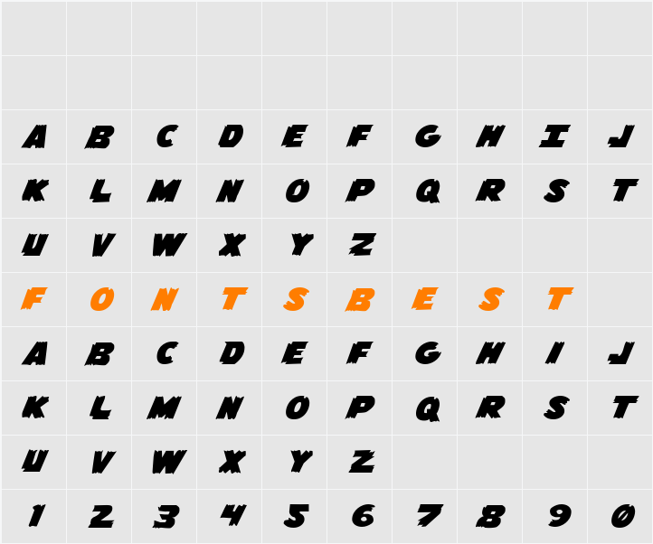 Flying Leatherneck Expanded Character Map