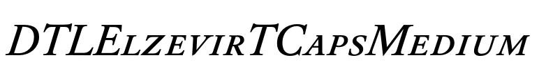 DTLElzevirTCapsMedium Font Image