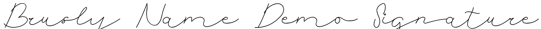 Brusly Name Demo Signature Font Image