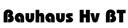 Bauhaus Hv BT Font Image