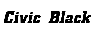 Civic Black Font Image
