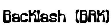Backlash (BRK) Font Image