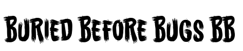 Buried Before Bugs BB Font Image