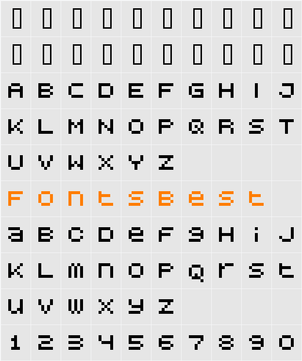BitDust One Character Map