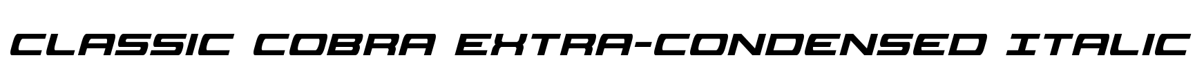 Classic Cobra Extra-Condensed Italic Font Image
