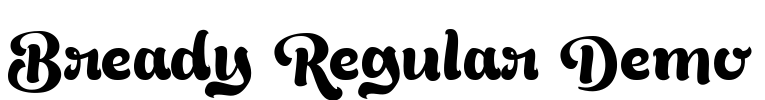 Bready Regular Demo Font Image
