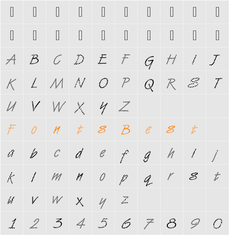 DTCVanDijkM18 Character Map
