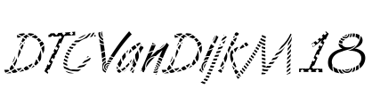 DTCVanDijkM18 Font Image