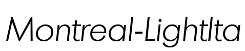 Montreal-LightIta Font Image