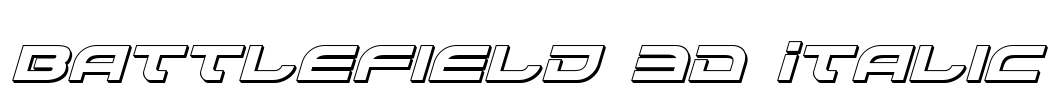Battlefield 3D Italic Font Image