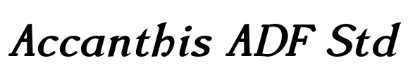Accanthis ADF Std Font Image