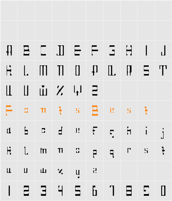 Dahgir SquareCondensed Character Map