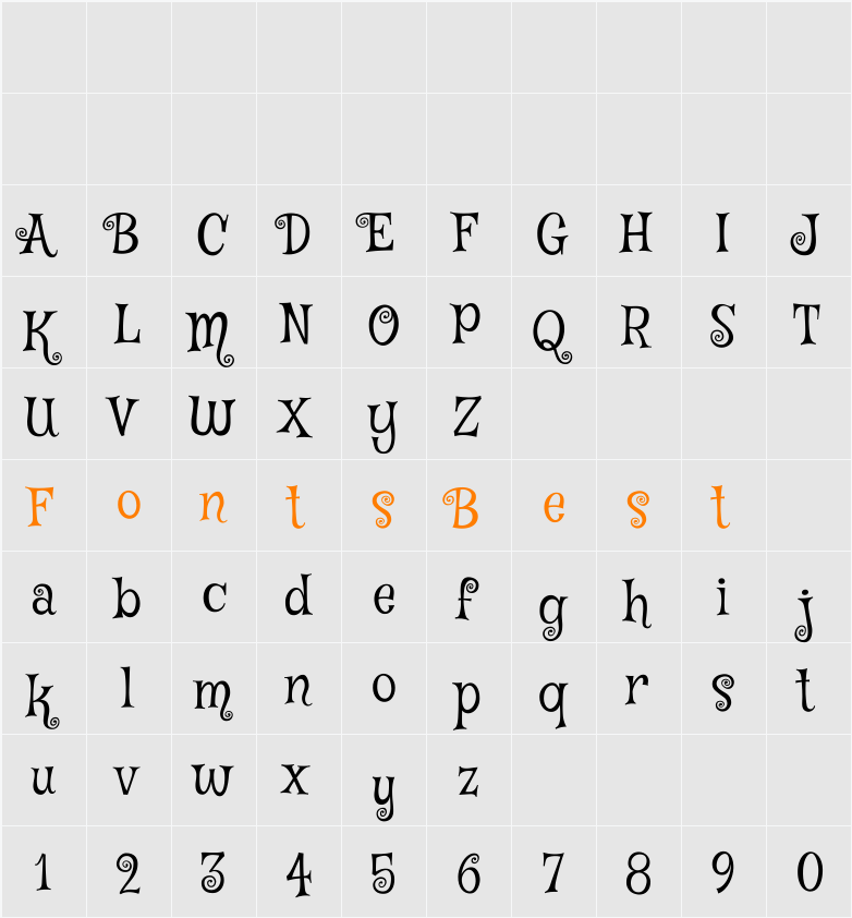 Mystery Quest Character Map