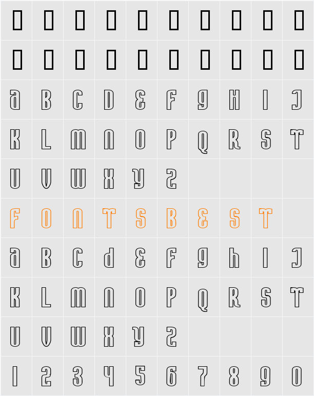 Avatar Outline Character Map